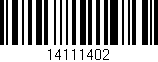 Código de barras (EAN, GTIN, SKU, ISBN): '14111402'