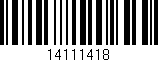 Código de barras (EAN, GTIN, SKU, ISBN): '14111418'