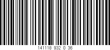 Código de barras (EAN, GTIN, SKU, ISBN): '141118_932_0_36'