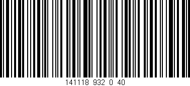 Código de barras (EAN, GTIN, SKU, ISBN): '141118_932_0_40'