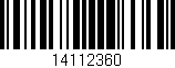 Código de barras (EAN, GTIN, SKU, ISBN): '14112360'