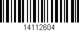 Código de barras (EAN, GTIN, SKU, ISBN): '14112604'