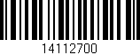 Código de barras (EAN, GTIN, SKU, ISBN): '14112700'