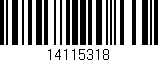 Código de barras (EAN, GTIN, SKU, ISBN): '14115318'