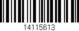 Código de barras (EAN, GTIN, SKU, ISBN): '14115613'