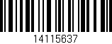Código de barras (EAN, GTIN, SKU, ISBN): '14115637'