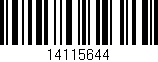 Código de barras (EAN, GTIN, SKU, ISBN): '14115644'