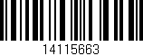 Código de barras (EAN, GTIN, SKU, ISBN): '14115663'