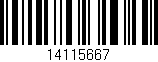 Código de barras (EAN, GTIN, SKU, ISBN): '14115667'