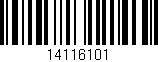 Código de barras (EAN, GTIN, SKU, ISBN): '14116101'