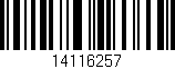 Código de barras (EAN, GTIN, SKU, ISBN): '14116257'