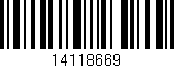 Código de barras (EAN, GTIN, SKU, ISBN): '14118669'
