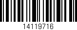 Código de barras (EAN, GTIN, SKU, ISBN): '14119716'