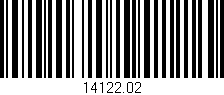 Código de barras (EAN, GTIN, SKU, ISBN): '14122.02'