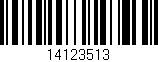 Código de barras (EAN, GTIN, SKU, ISBN): '14123513'