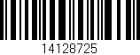 Código de barras (EAN, GTIN, SKU, ISBN): '14128725'