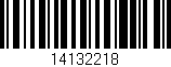Código de barras (EAN, GTIN, SKU, ISBN): '14132218'