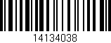 Código de barras (EAN, GTIN, SKU, ISBN): '14134038'