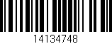 Código de barras (EAN, GTIN, SKU, ISBN): '14134748'