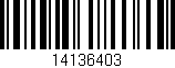 Código de barras (EAN, GTIN, SKU, ISBN): '14136403'
