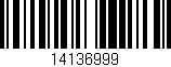 Código de barras (EAN, GTIN, SKU, ISBN): '14136999'