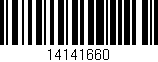 Código de barras (EAN, GTIN, SKU, ISBN): '14141660'