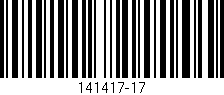 Código de barras (EAN, GTIN, SKU, ISBN): '141417-17'