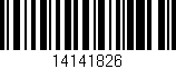 Código de barras (EAN, GTIN, SKU, ISBN): '14141826'