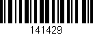 Código de barras (EAN, GTIN, SKU, ISBN): '141429'