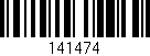 Código de barras (EAN, GTIN, SKU, ISBN): '141474'