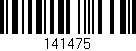 Código de barras (EAN, GTIN, SKU, ISBN): '141475'