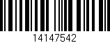 Código de barras (EAN, GTIN, SKU, ISBN): '14147542'