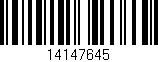 Código de barras (EAN, GTIN, SKU, ISBN): '14147645'