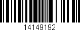 Código de barras (EAN, GTIN, SKU, ISBN): '14149192'