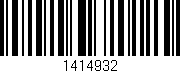 Código de barras (EAN, GTIN, SKU, ISBN): '1414932'