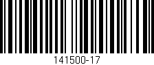 Código de barras (EAN, GTIN, SKU, ISBN): '141500-17'
