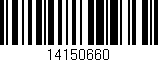 Código de barras (EAN, GTIN, SKU, ISBN): '14150660'