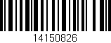 Código de barras (EAN, GTIN, SKU, ISBN): '14150826'