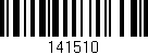 Código de barras (EAN, GTIN, SKU, ISBN): '141510'