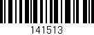 Código de barras (EAN, GTIN, SKU, ISBN): '141513'