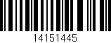 Código de barras (EAN, GTIN, SKU, ISBN): '14151445'