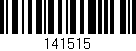 Código de barras (EAN, GTIN, SKU, ISBN): '141515'