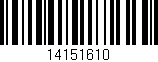 Código de barras (EAN, GTIN, SKU, ISBN): '14151610'