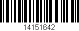 Código de barras (EAN, GTIN, SKU, ISBN): '14151642'