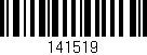Código de barras (EAN, GTIN, SKU, ISBN): '141519'