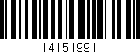 Código de barras (EAN, GTIN, SKU, ISBN): '14151991'