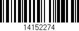 Código de barras (EAN, GTIN, SKU, ISBN): '14152274'