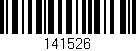 Código de barras (EAN, GTIN, SKU, ISBN): '141526'