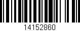 Código de barras (EAN, GTIN, SKU, ISBN): '14152860'