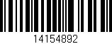 Código de barras (EAN, GTIN, SKU, ISBN): '14154892'